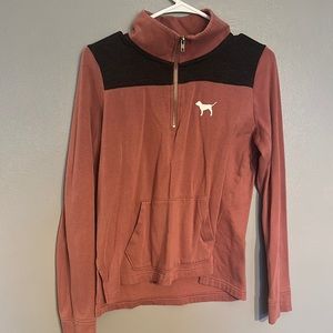 PINK Victoria’s Secret 1/4 zip long sleeve shirt size small